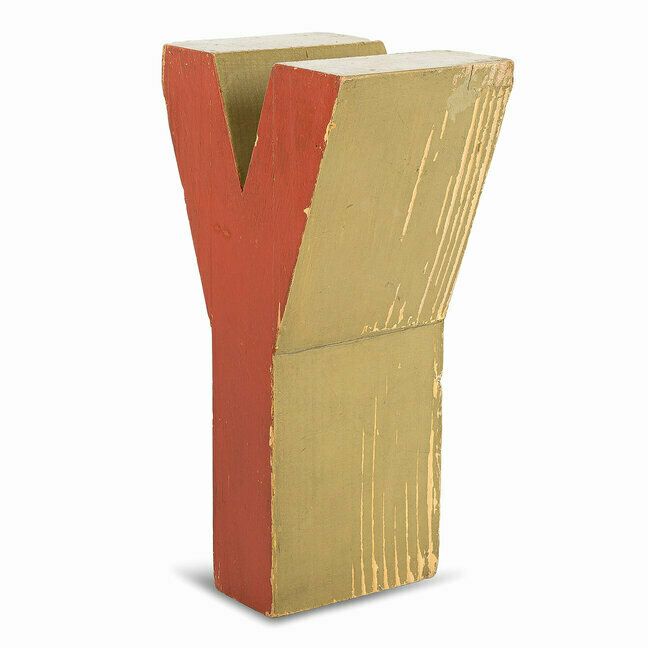 Wooden Letter "Y", 1990s, Vintage photo for sale