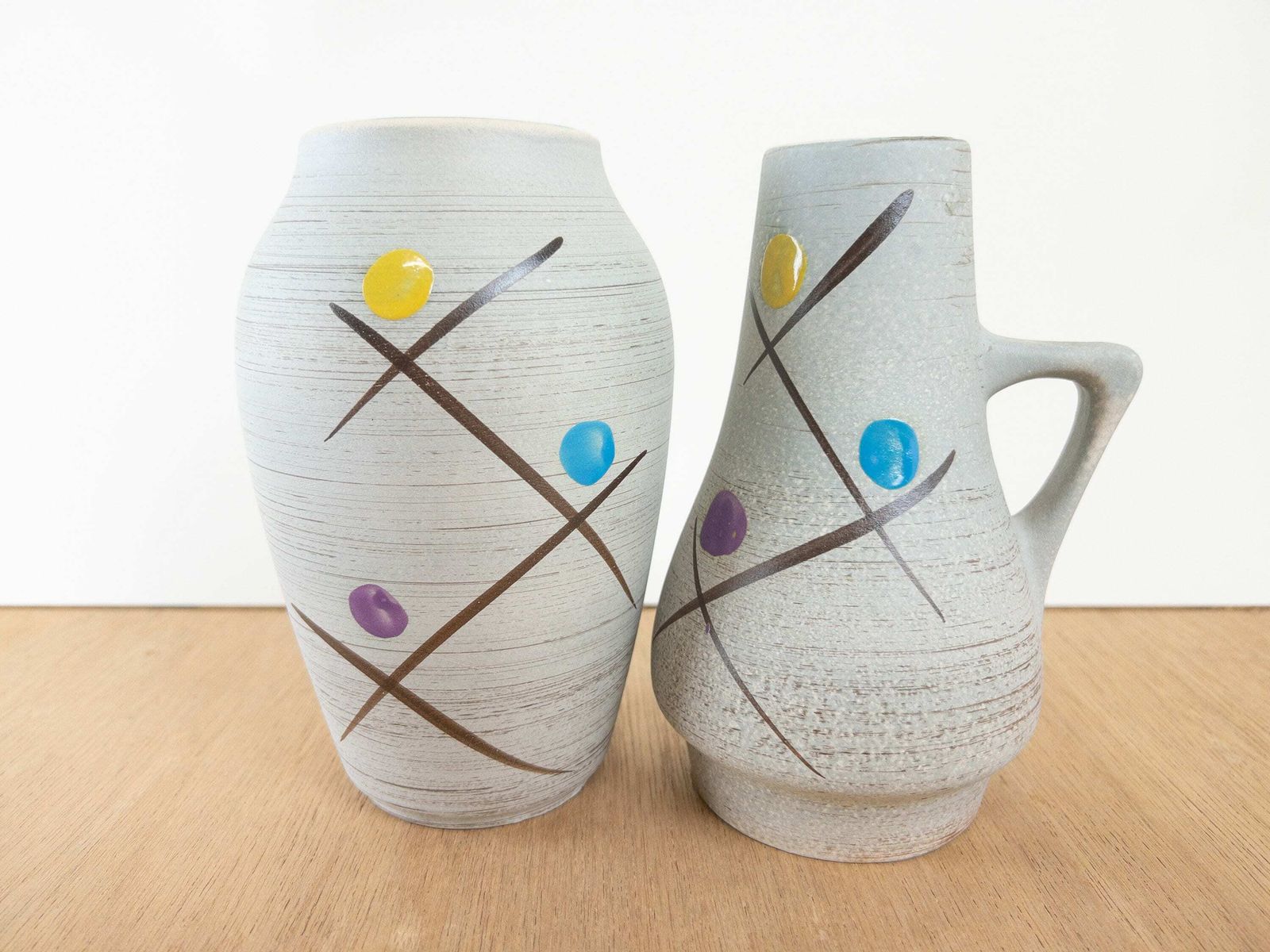 West German Pottery   Bay Keramik   Mid Century Ceramic Set   1960s Mid Century Ceramics Vases And Bowl photo Home Decor