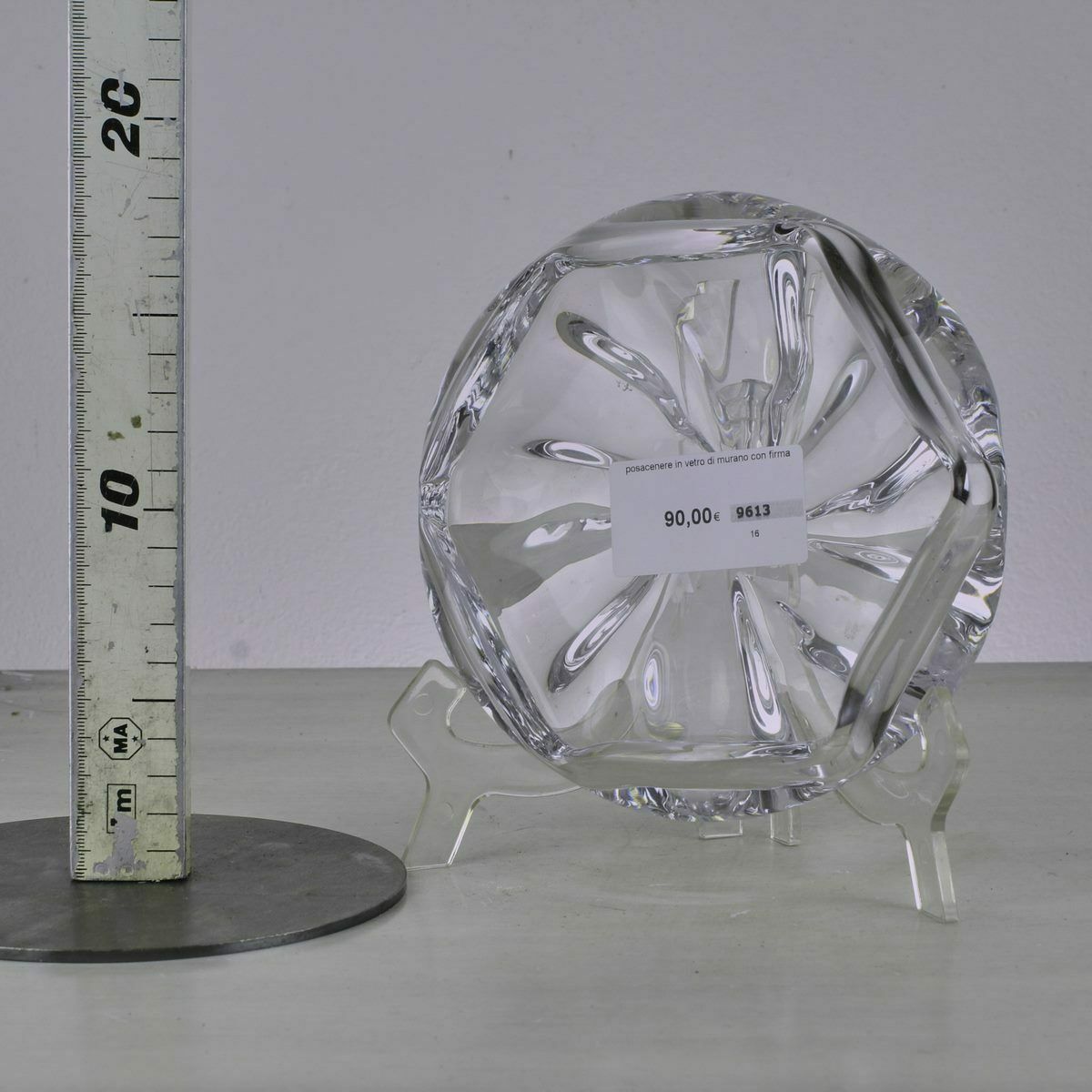 Murano Glass Ashtray With Acid Signature photo for sale