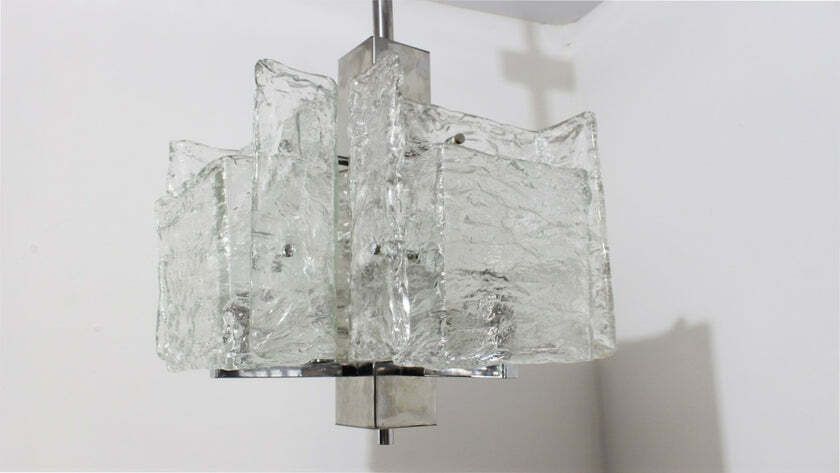 Murano Glass Pendant Chandelier Mazzega 1970s photo 1411.12