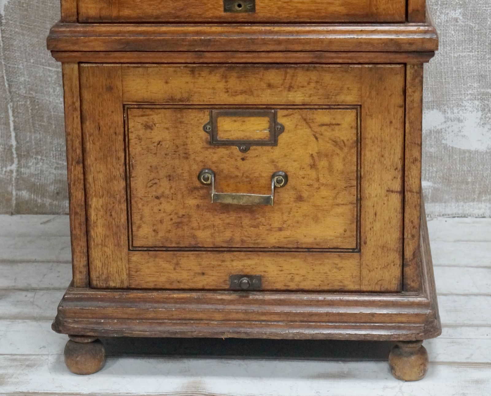 Antique Large Oak Filing Cabinet photo buy
