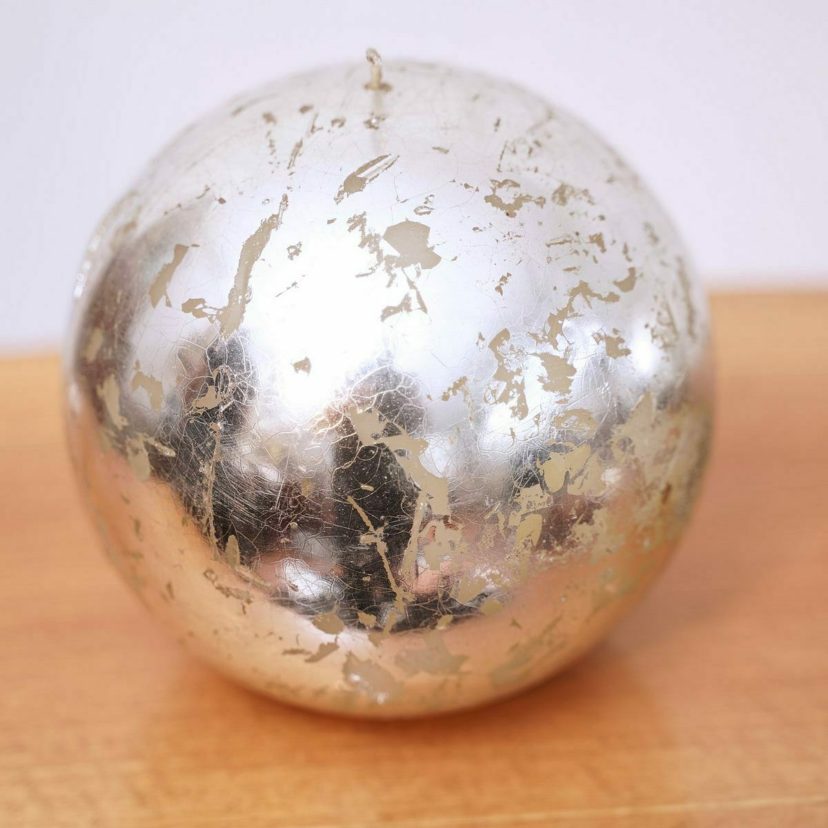 Pair Of Sphere Candles, Metallic Effect photo for sale