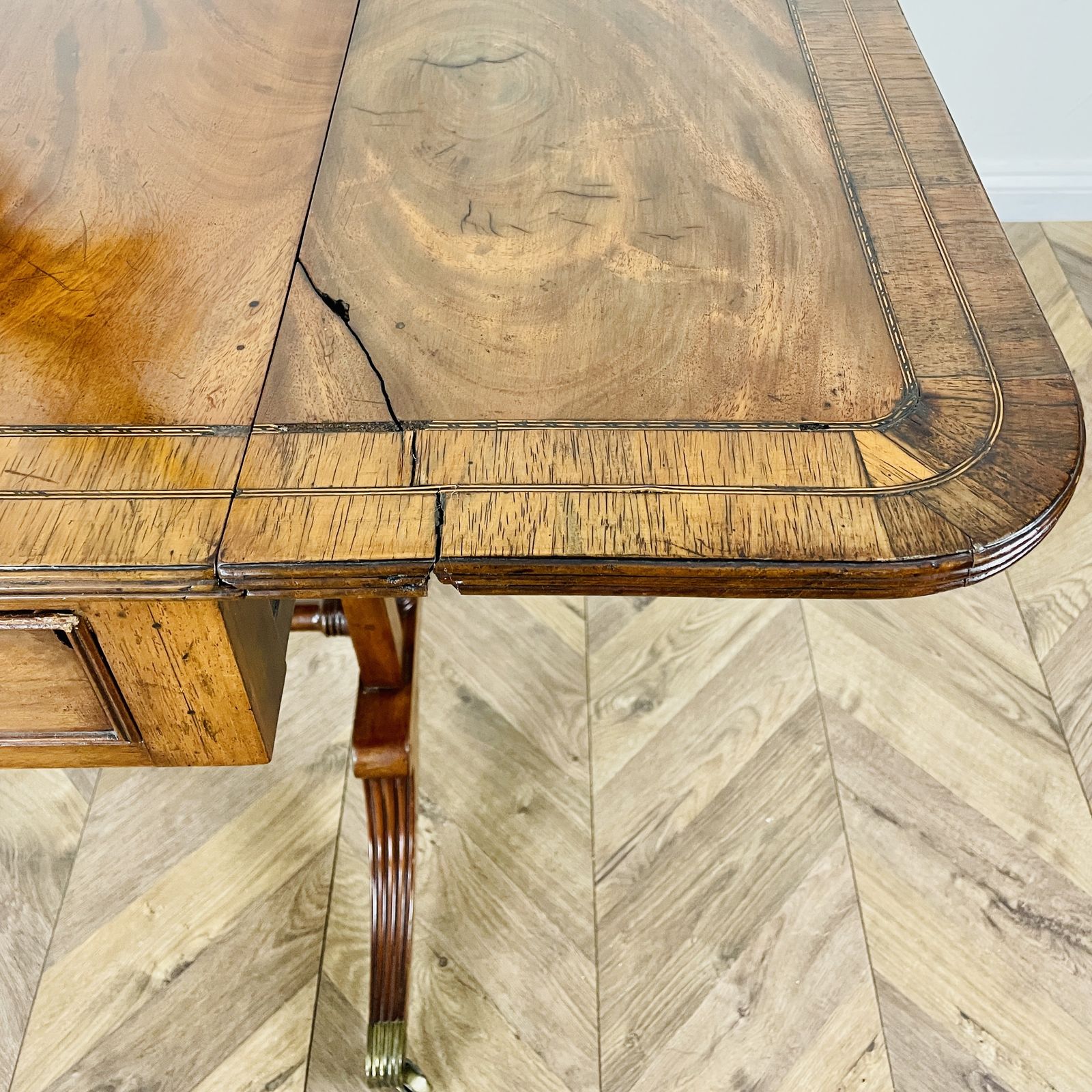 Antique English Mahogany Drop Leaf Stretcher Table On Castors, 19th Century photo buy