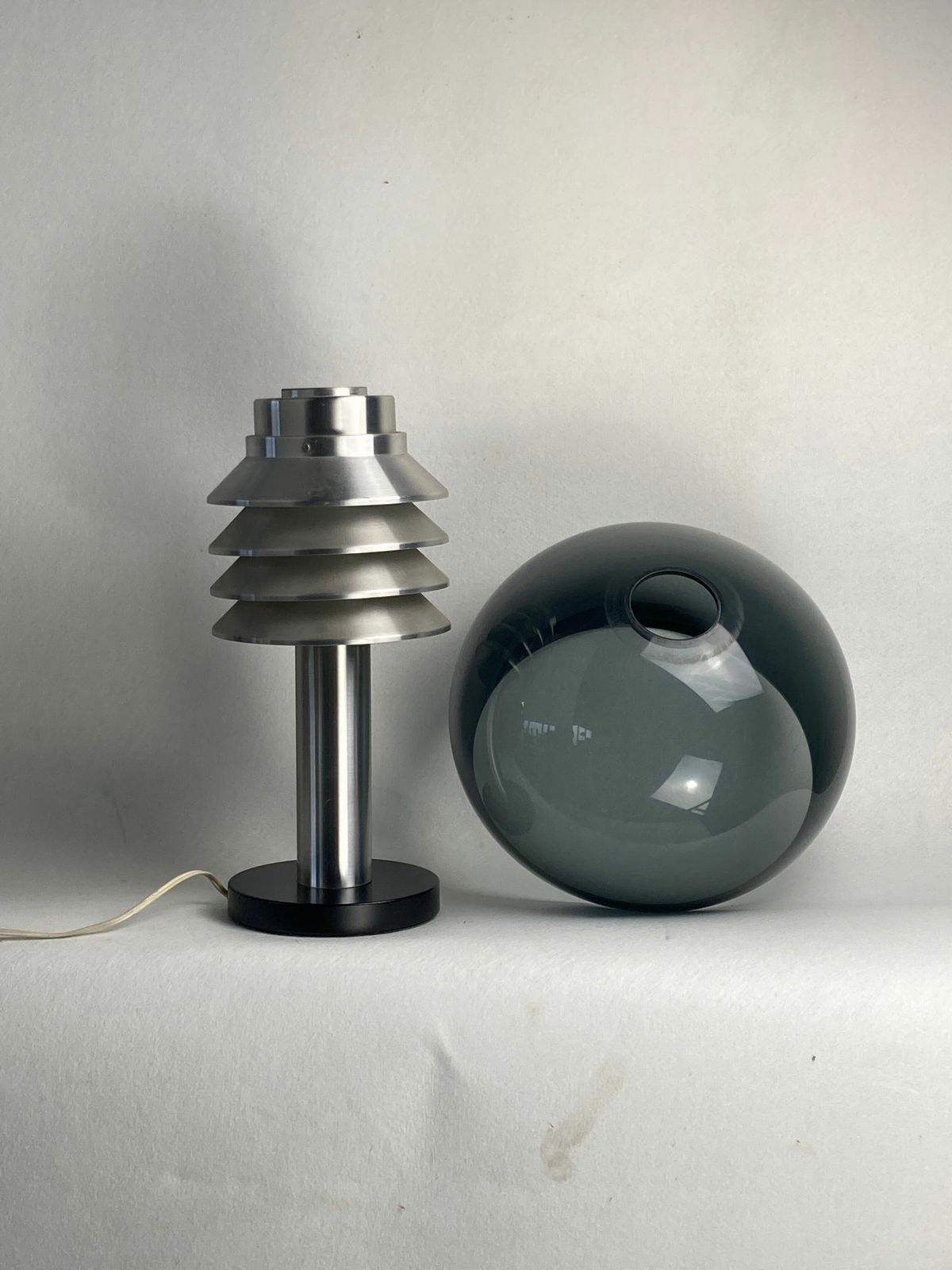 Space Age Aluminum Mushroom Dome Lamp By Hans Agne Jakobsson For Markaryd, Sweden 1960s photo for sale