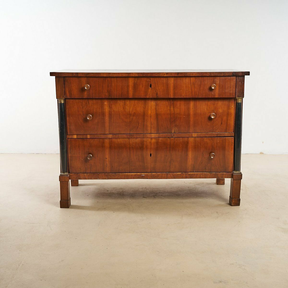 Emilian Empire Chest Of Walnut Slabed