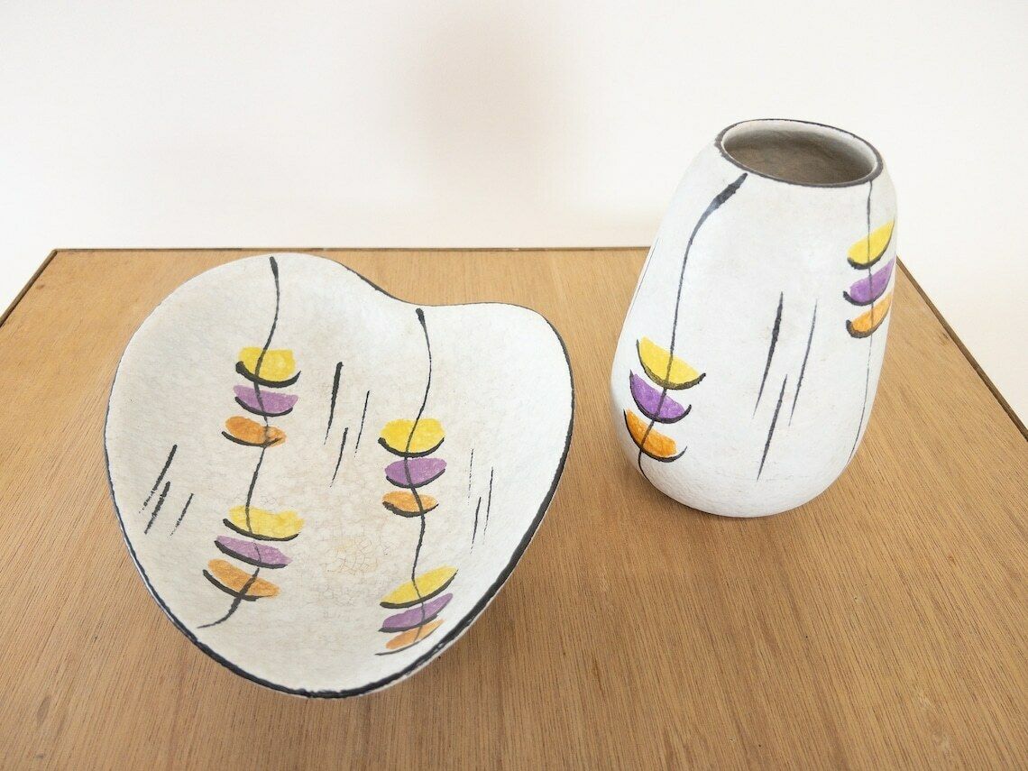 Bay Kermamik 1960s Mid Century Ceramics Vases And Bowl photo furniture