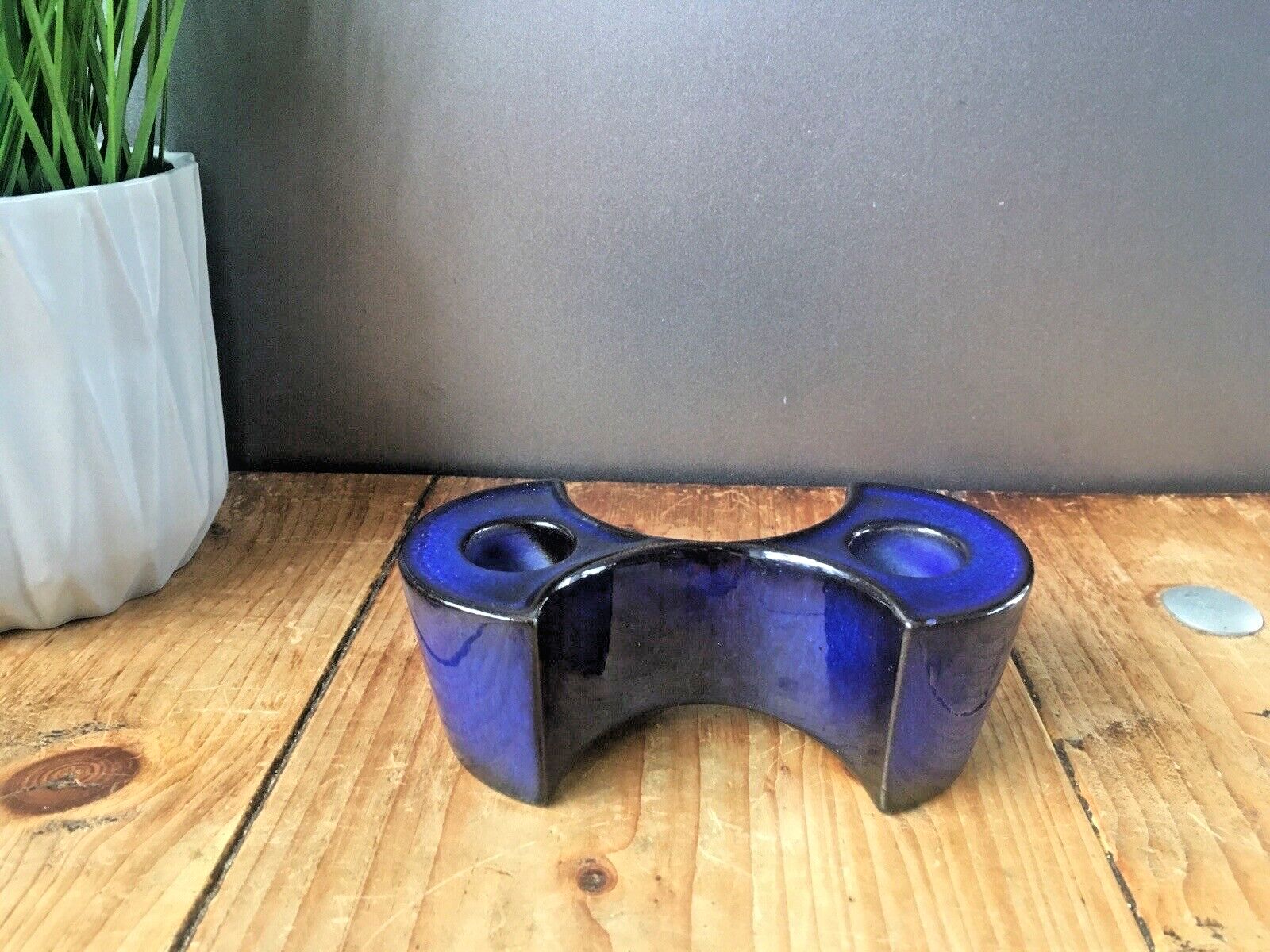 Rare Mid Century Modern 60's Cari Zalloni Steuler Keramik Twin Candlestick Candle Holder 270 photo Home Decor