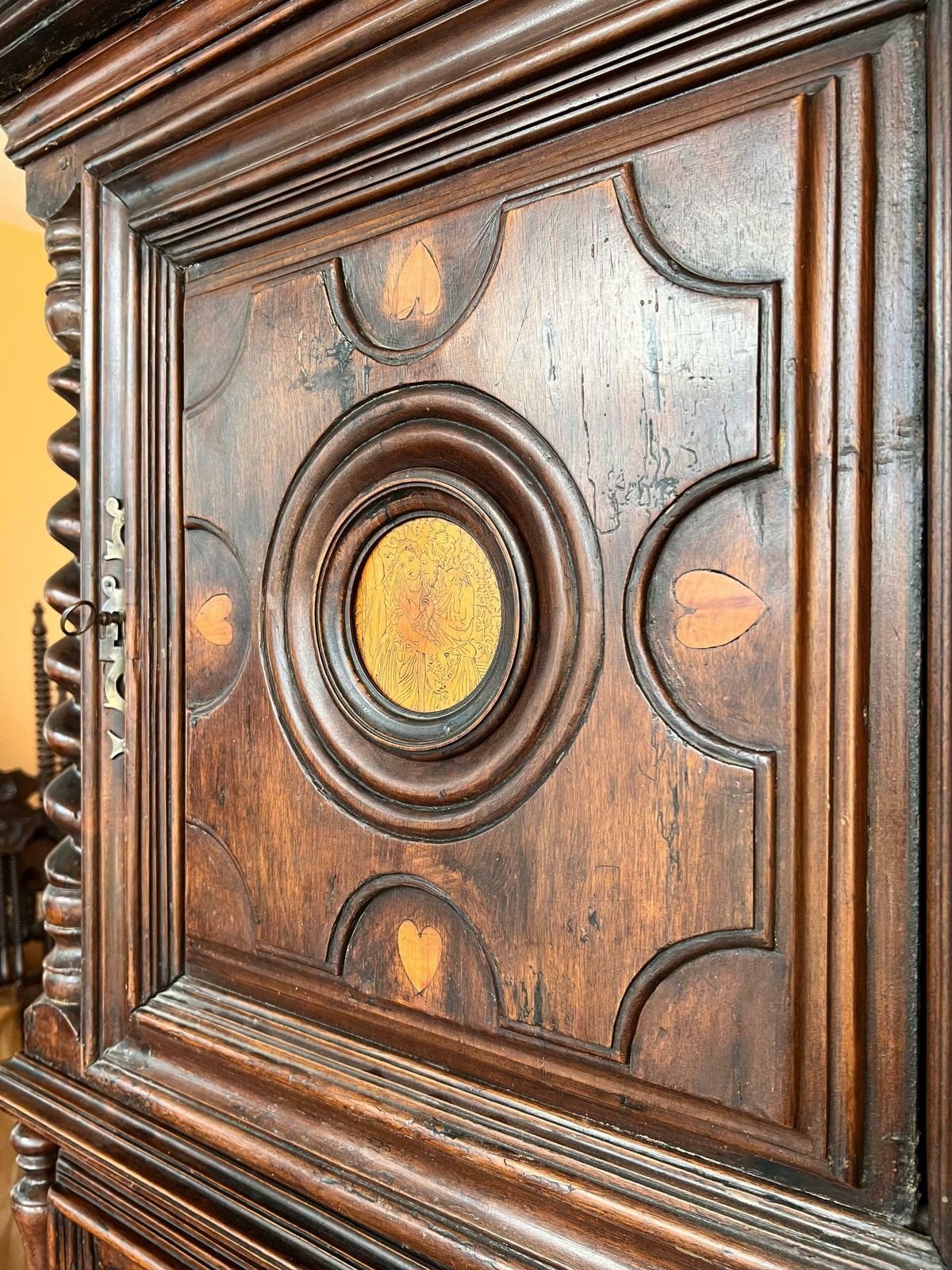 Antique 18th Century Oak Dutch Baroque Cushion Cabinet photo Furniture