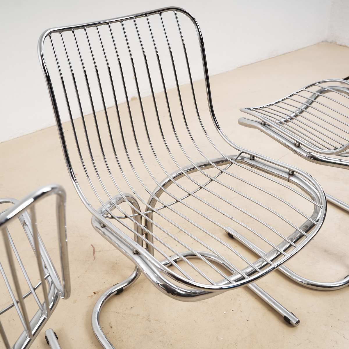 4 Stoelen, Ontwerp Gastone Rinaldi Voor Rima photo vintage