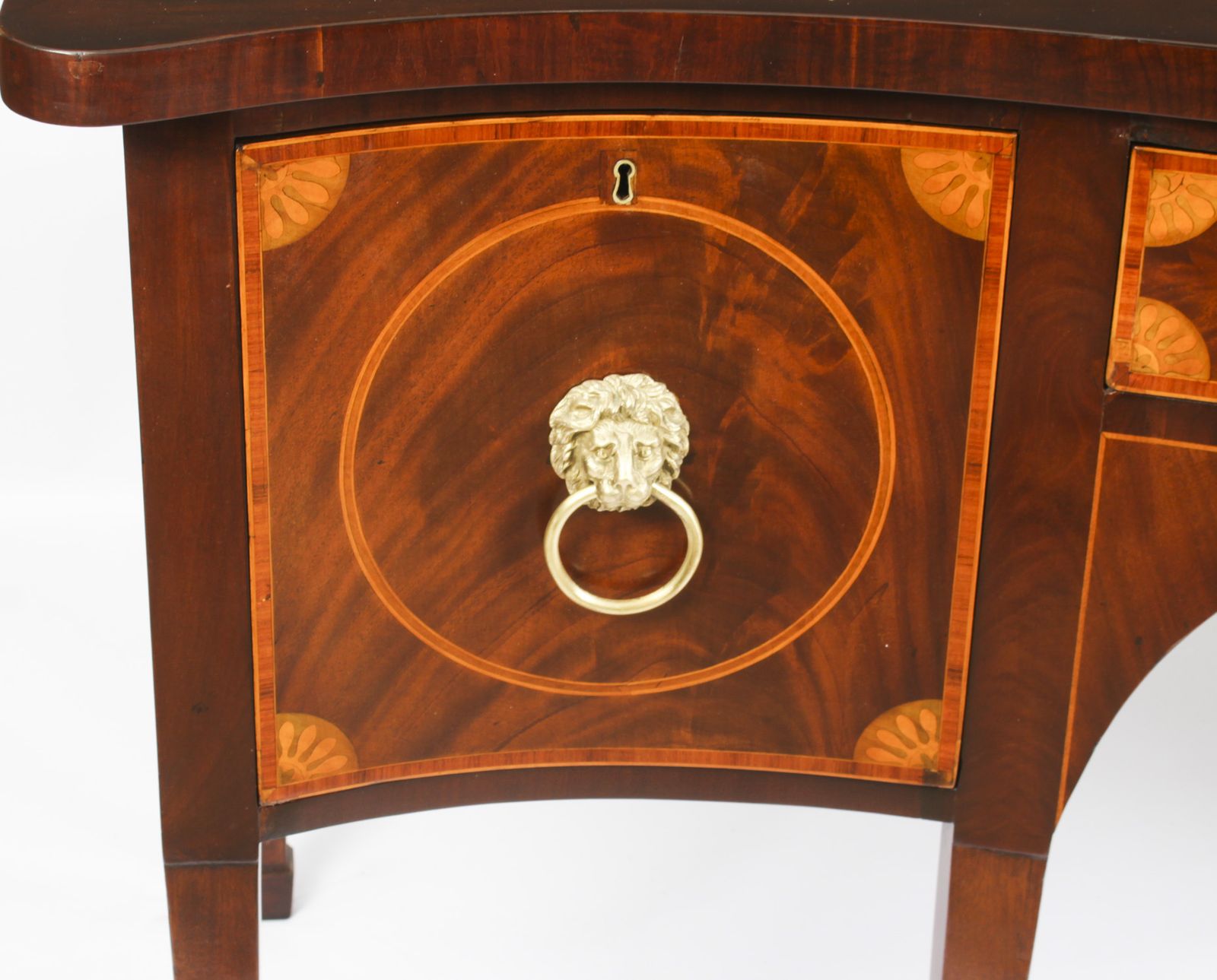 photo for sale Antique George III Flame Mahogany Serpentine Sideboard 18th Century
