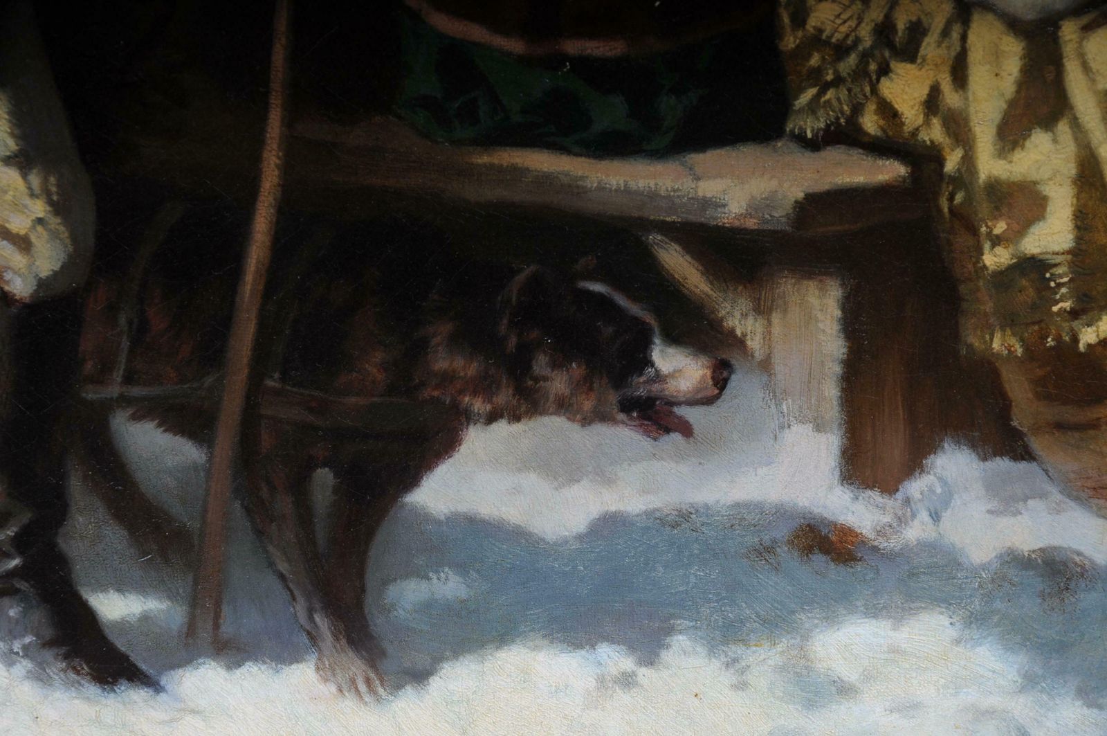 Oil Painting Ice Skating Of A Princess, Germany, 19th Century photo vinterior