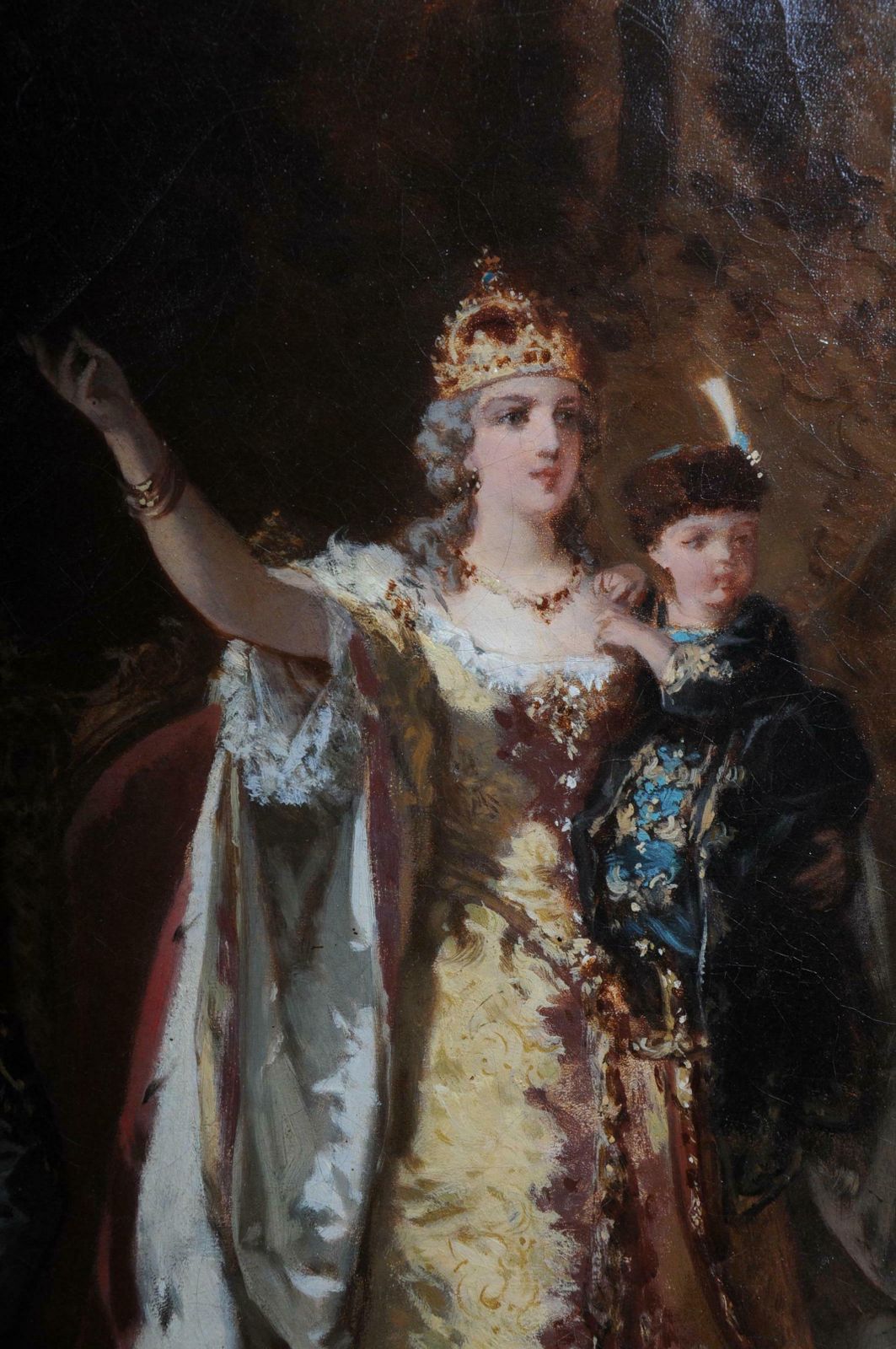 Oil Painting Empress Maria Theresa In Hungary, Circa 1860 photo buy