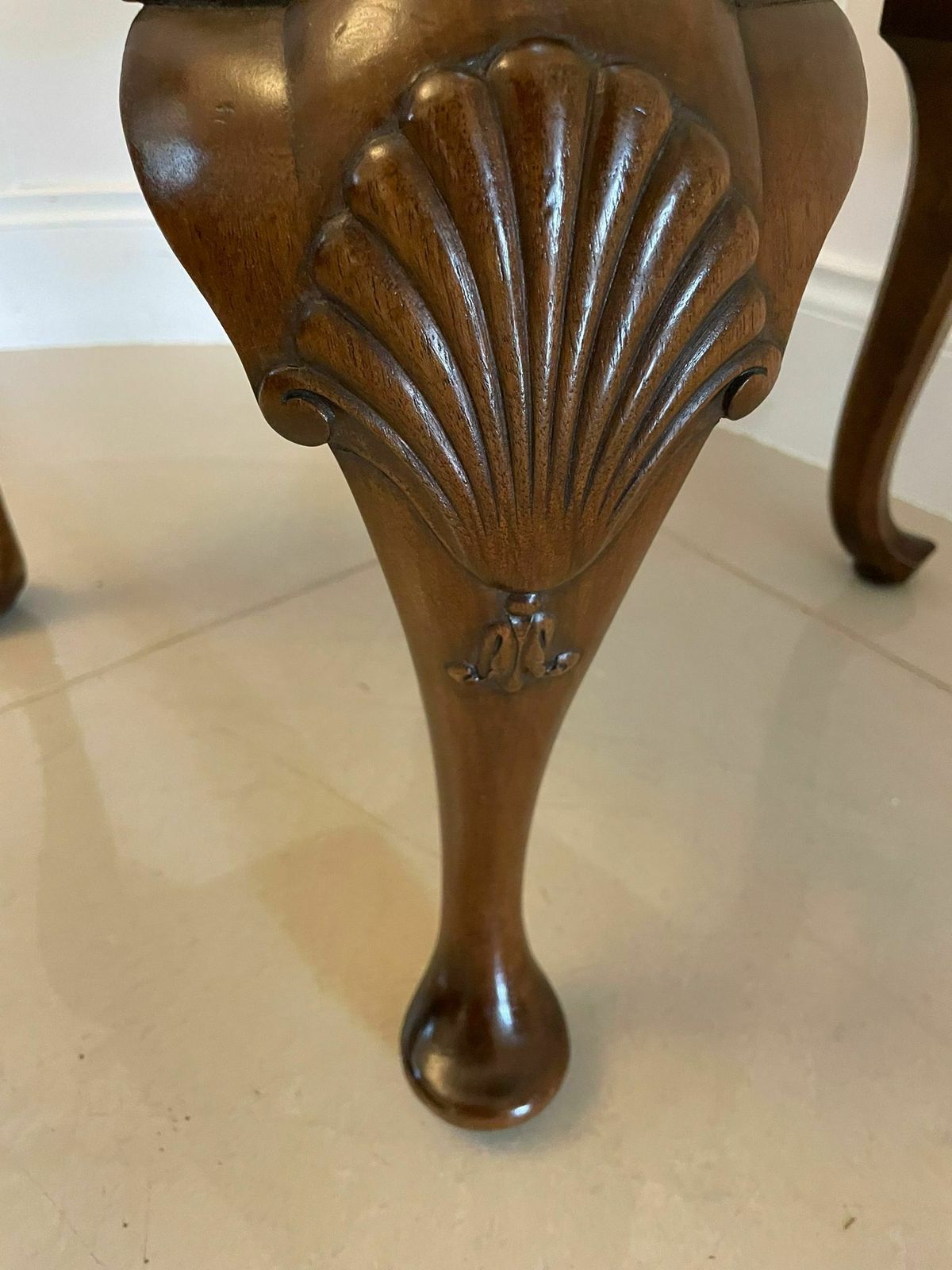 Outstanding Quality Set Of 10 Antique Walnut Dining Chairs photo buy