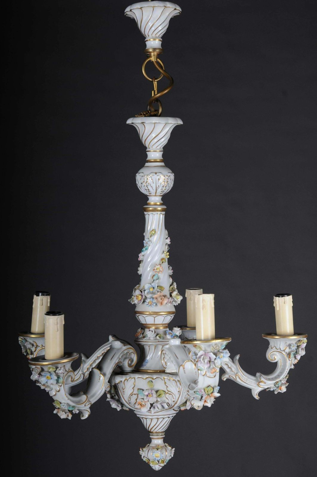 Baroque Porcelain Chandelier/Candelabra, Germany photo furniture