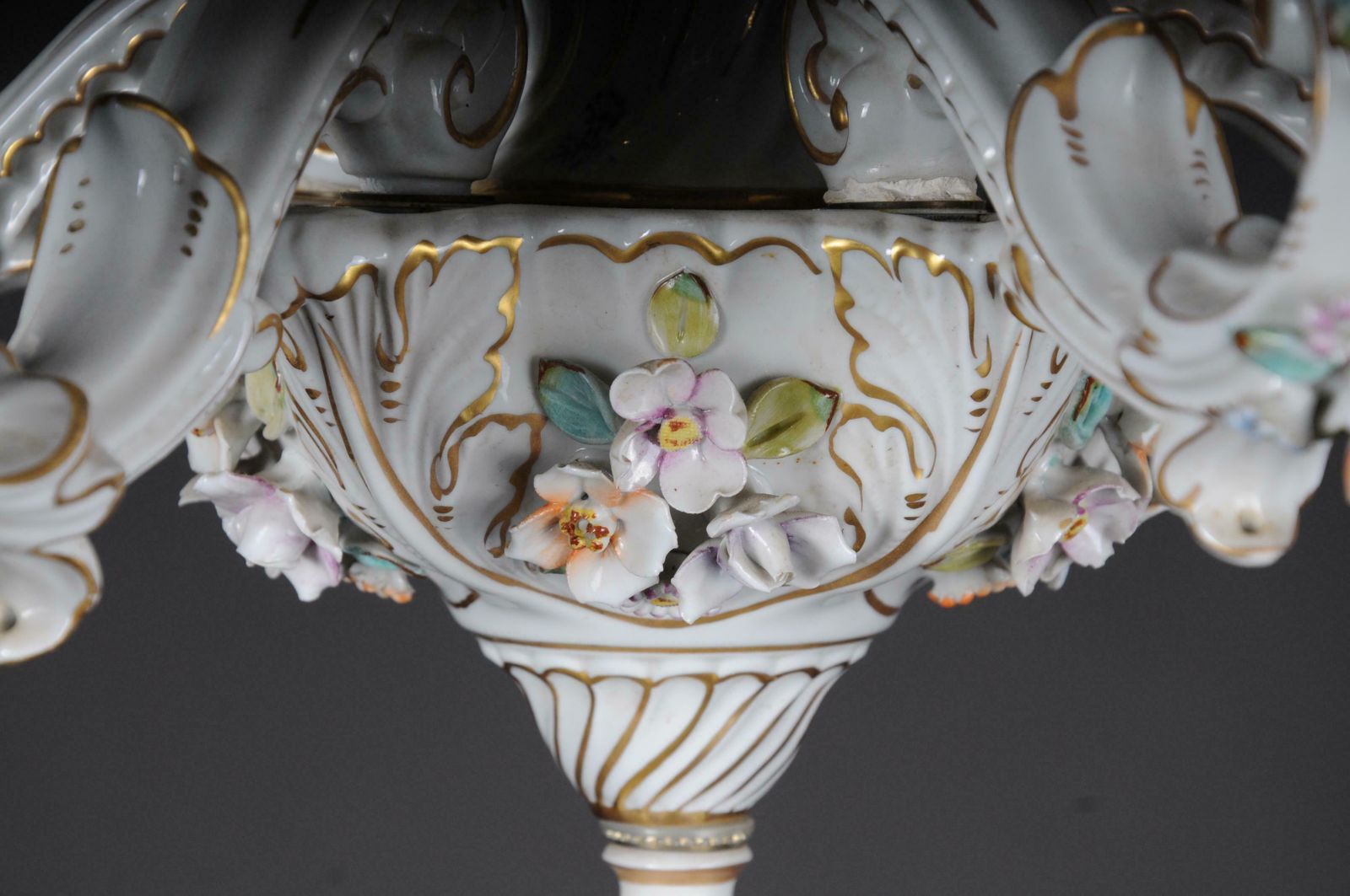 Baroque Porcelain Chandelier/Candelabra, Germany photo buy