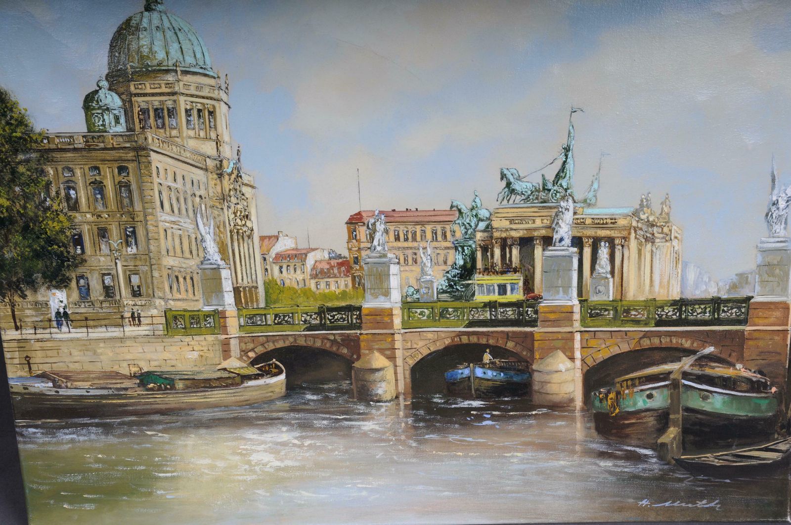 20th Century Oil Painting By Hermann Muth, Berlin City Palace photo vinterior