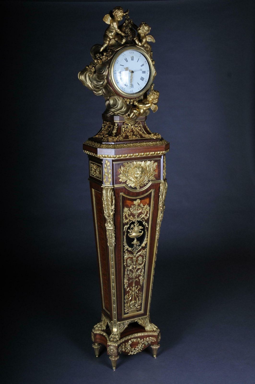 Napoleon III Pedestal Clock “Parquet Regulator” After Jean Henri Riesener, 1734 photo furniture
