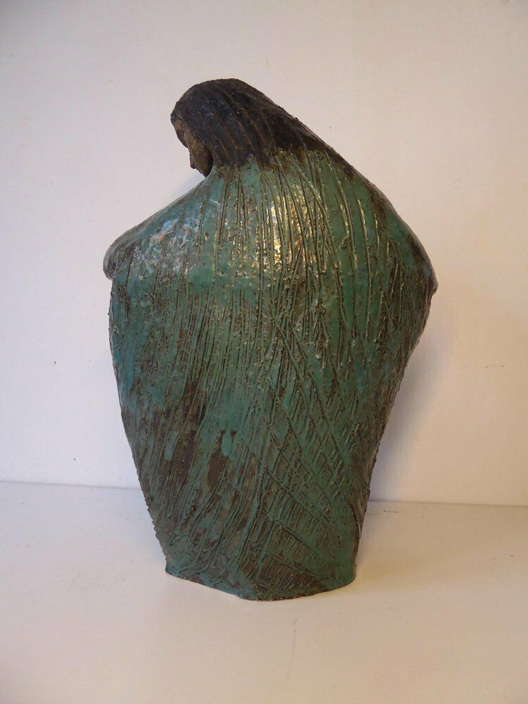 Large Ceramic Art Sculpture By Odette Dijeux For Namur, Belgium, 1950s photo for sale