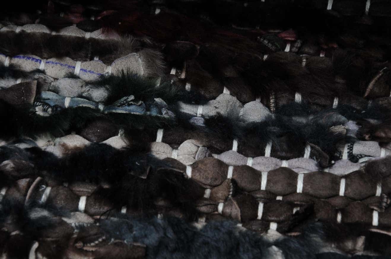 Exclusive Real Fur Rug Designer Rug photo vintage