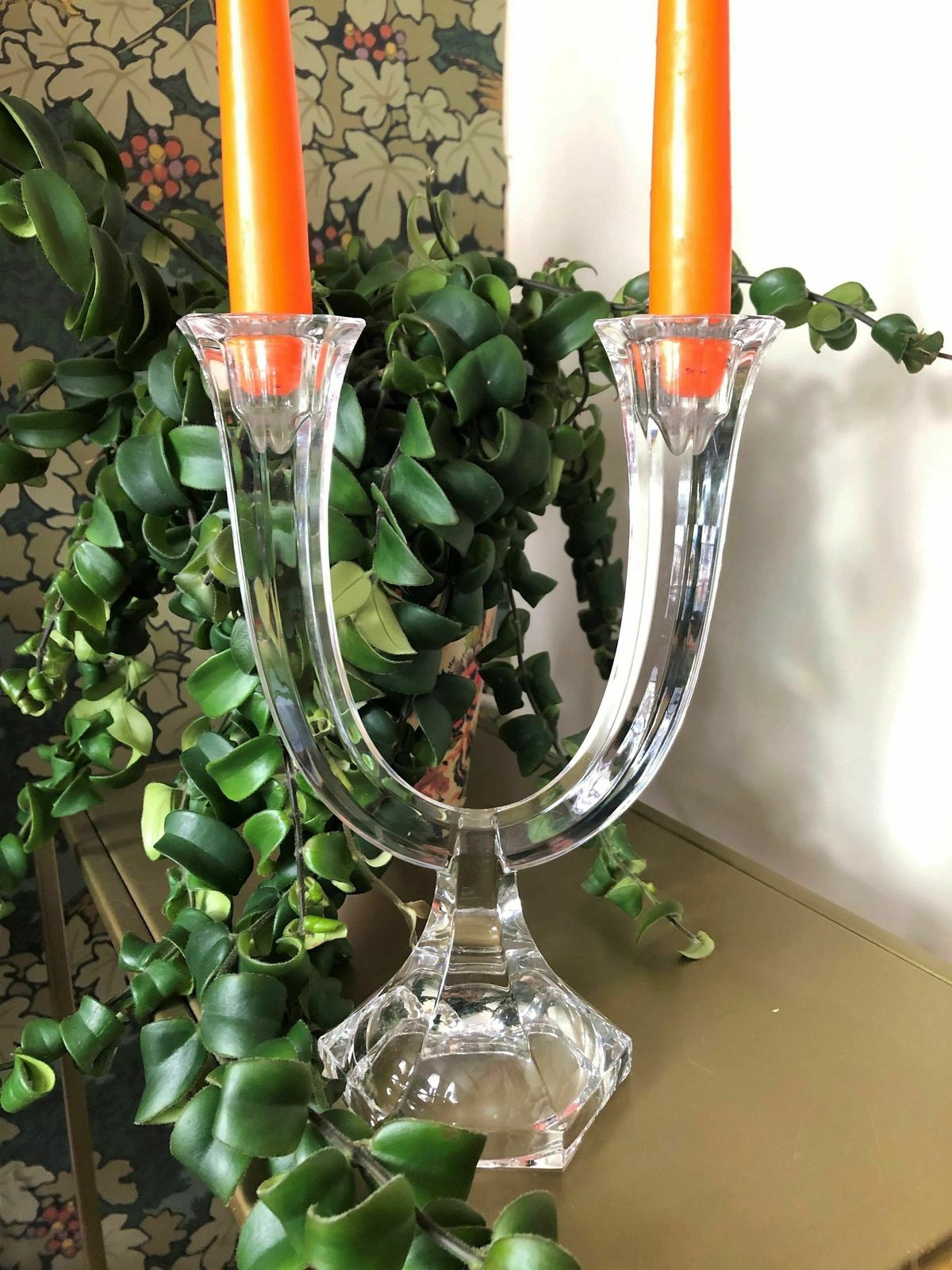 Price Is For A Pair   Nachtmann Two Arm Crystal Candelabras