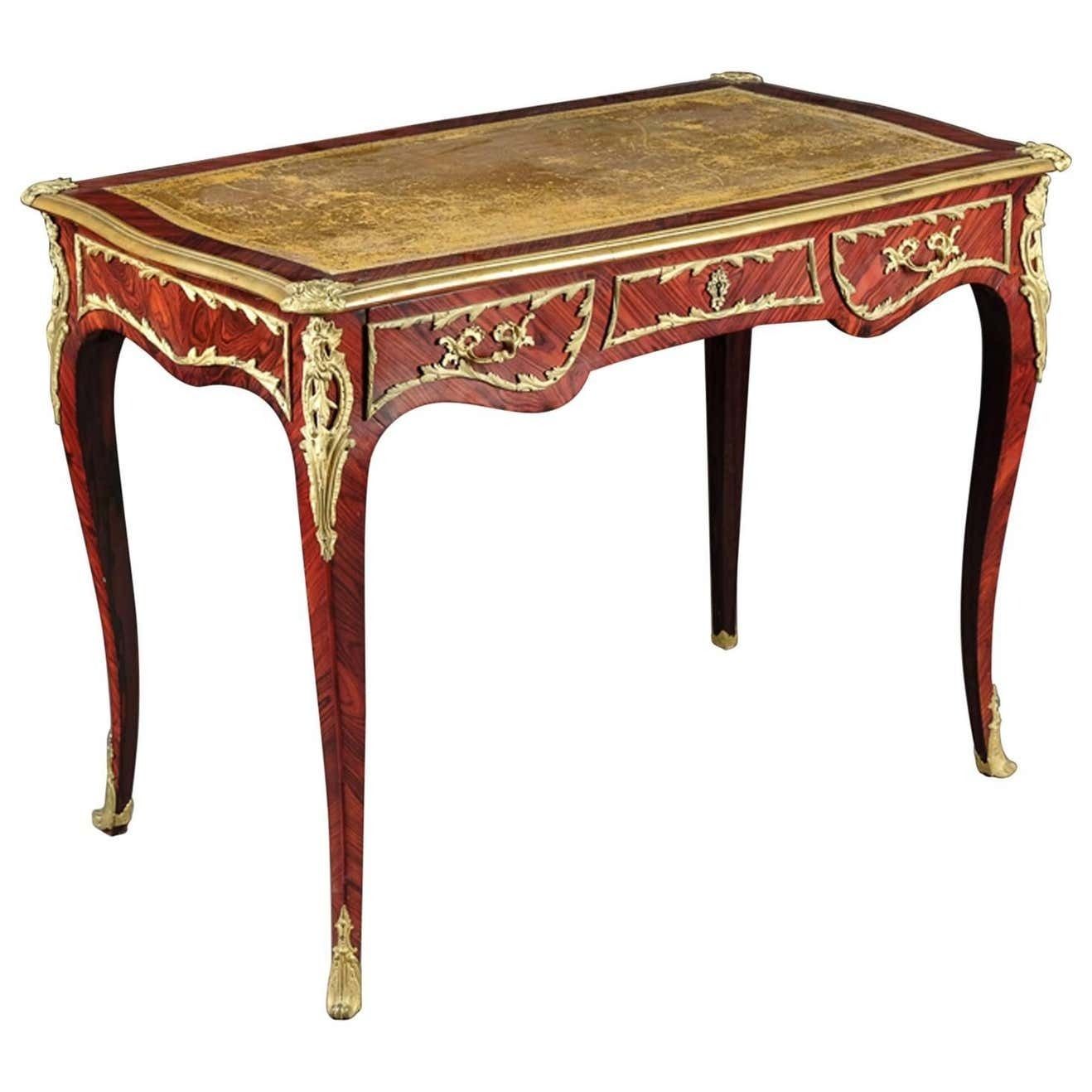 19th Century Napoleon III Ladies Bureau Plat Desk
