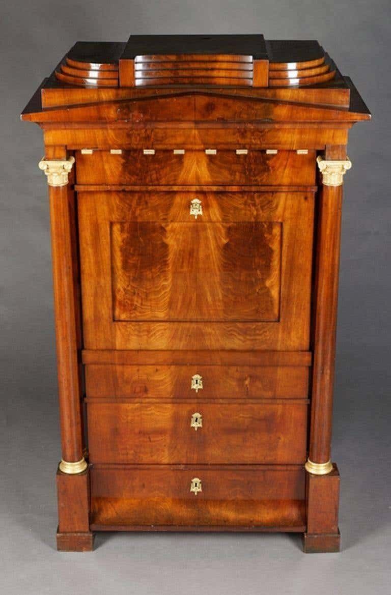 19th Century Biedermeier Column Secretary photo furniture