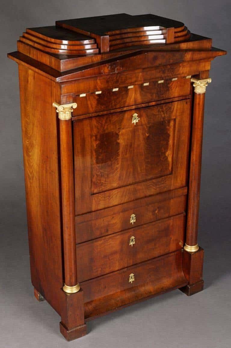 19th Century Biedermeier Column Secretary photo vinterior