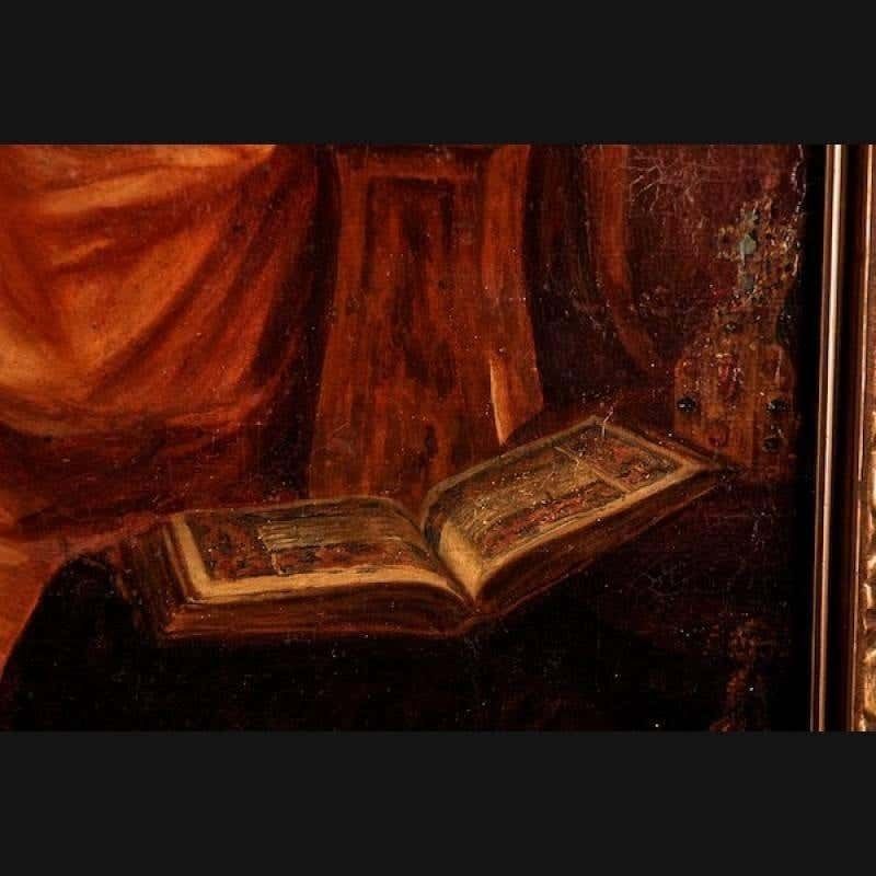 19th Century Baroque Oil On Canvas The King And The Musical Page By A. Sturm photo vinterior