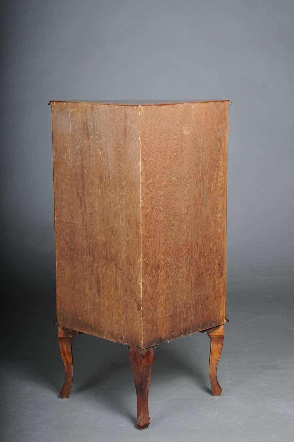 Decorative Corner Chest Of Drawers/Corner Shelf, England 20th Century photo vintage