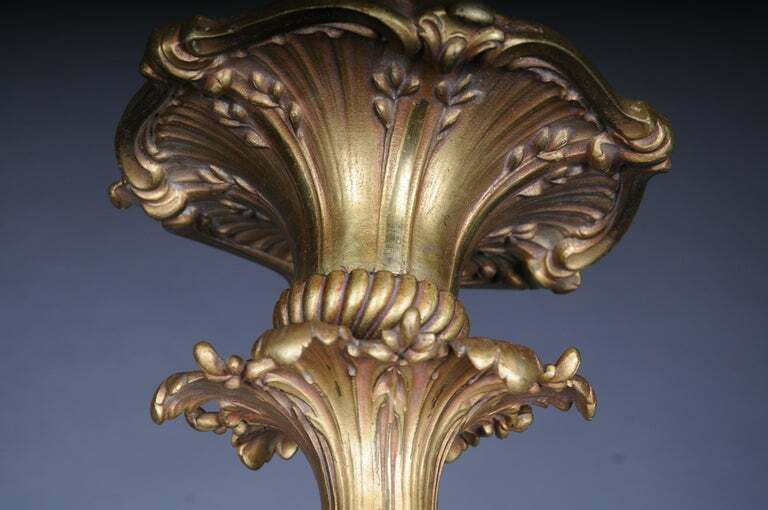 3557.0 19th Century Ceiling Chandelier France Around 1890 Gold Bronze photo