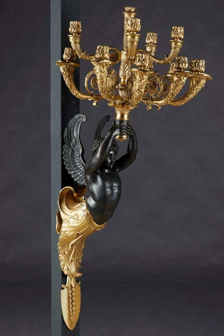 20th Century Empire Style Wall Girdle/Wall Light After Antoine André Ravrio photo Lighting