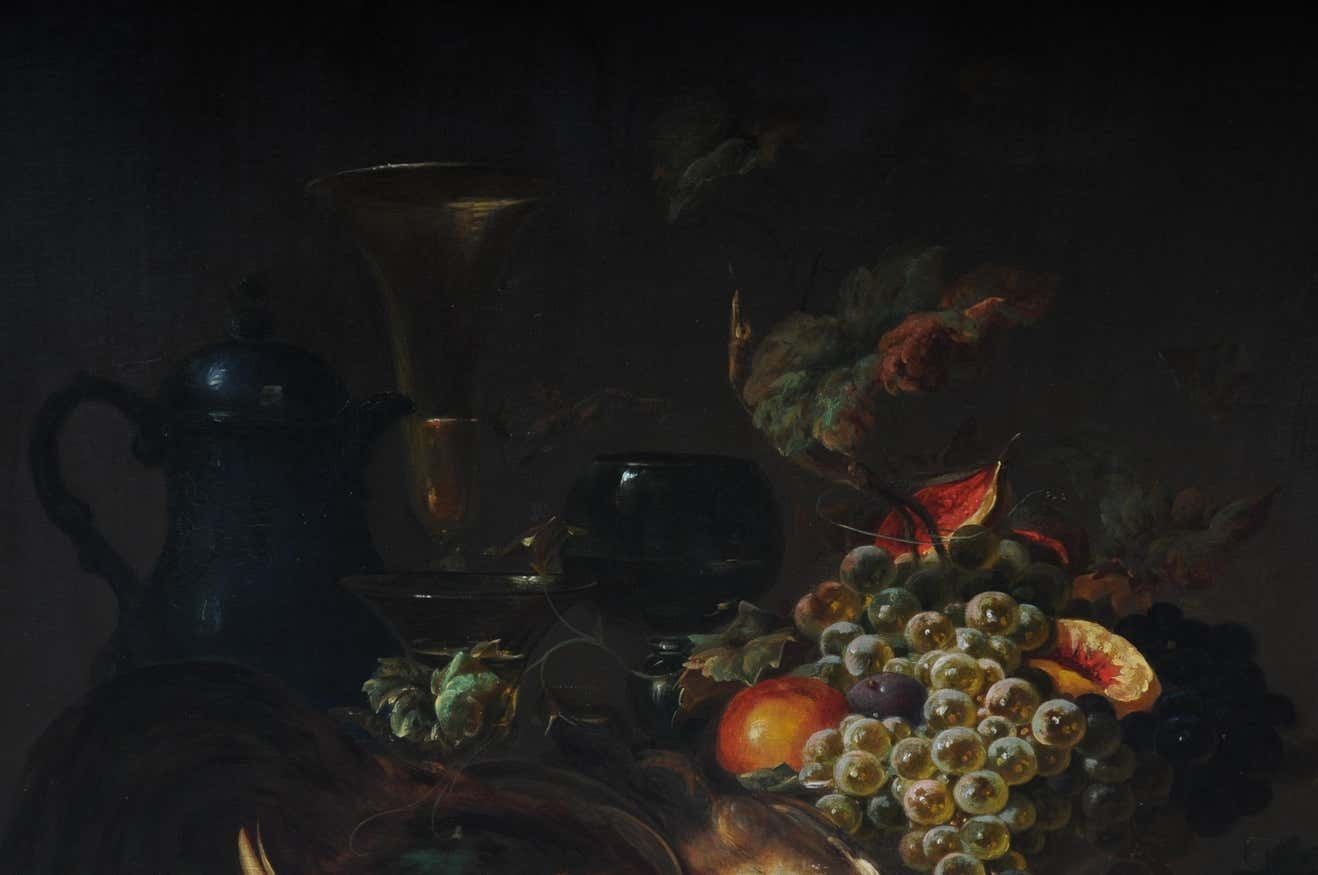 Still Life Oil Paintings Sign Reinhard, After Old Master Of The 17th Century photo for sale