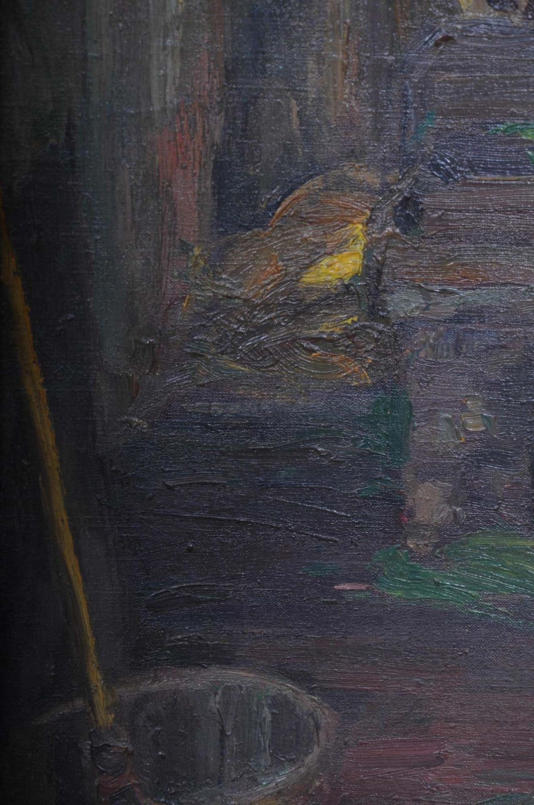 photo buy Oil Painting Cows In The Stall Sign Felix Eisengräber, 1920