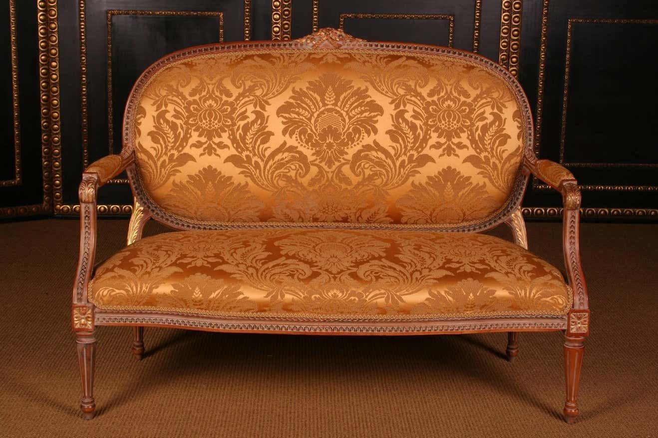 20th Century Louis Seize Style Wood French Seating Group Garniture photo furniture