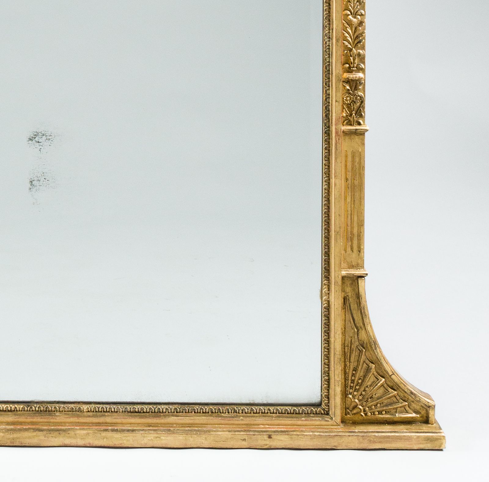 Large 19th Century Victorian English Gilt Overmantle Mirror photo for sale