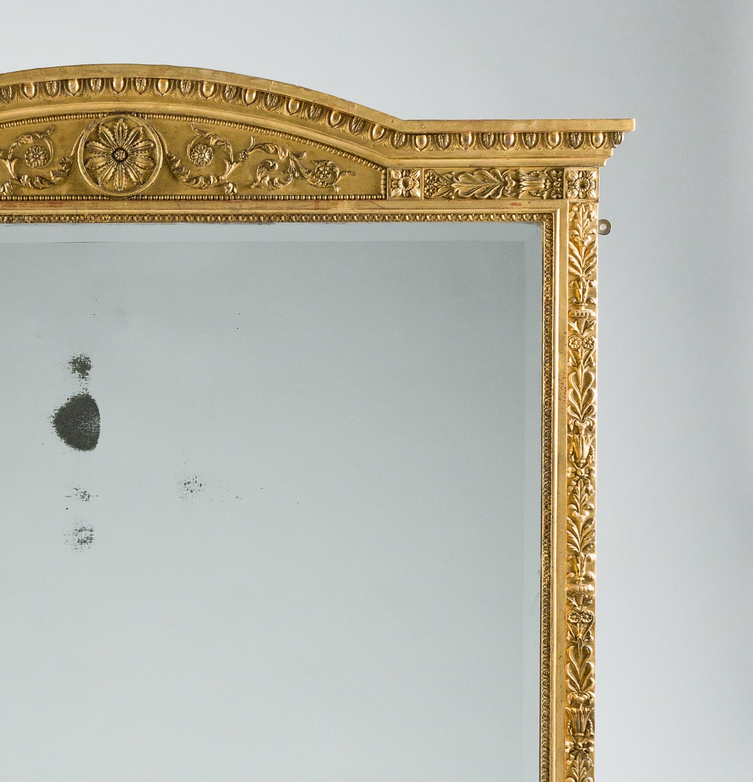 Large 19th Century Victorian English Gilt Overmantle Mirror photo 2750.0