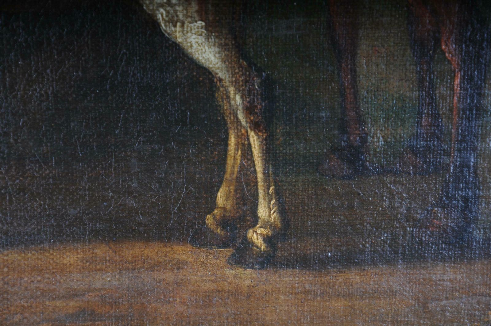 photo furniture Old Oil Painting Illustration 2 Horses On The Landscape