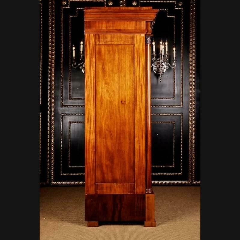 19th Century Biedermeier Style Mahogany Armoire photo for sale