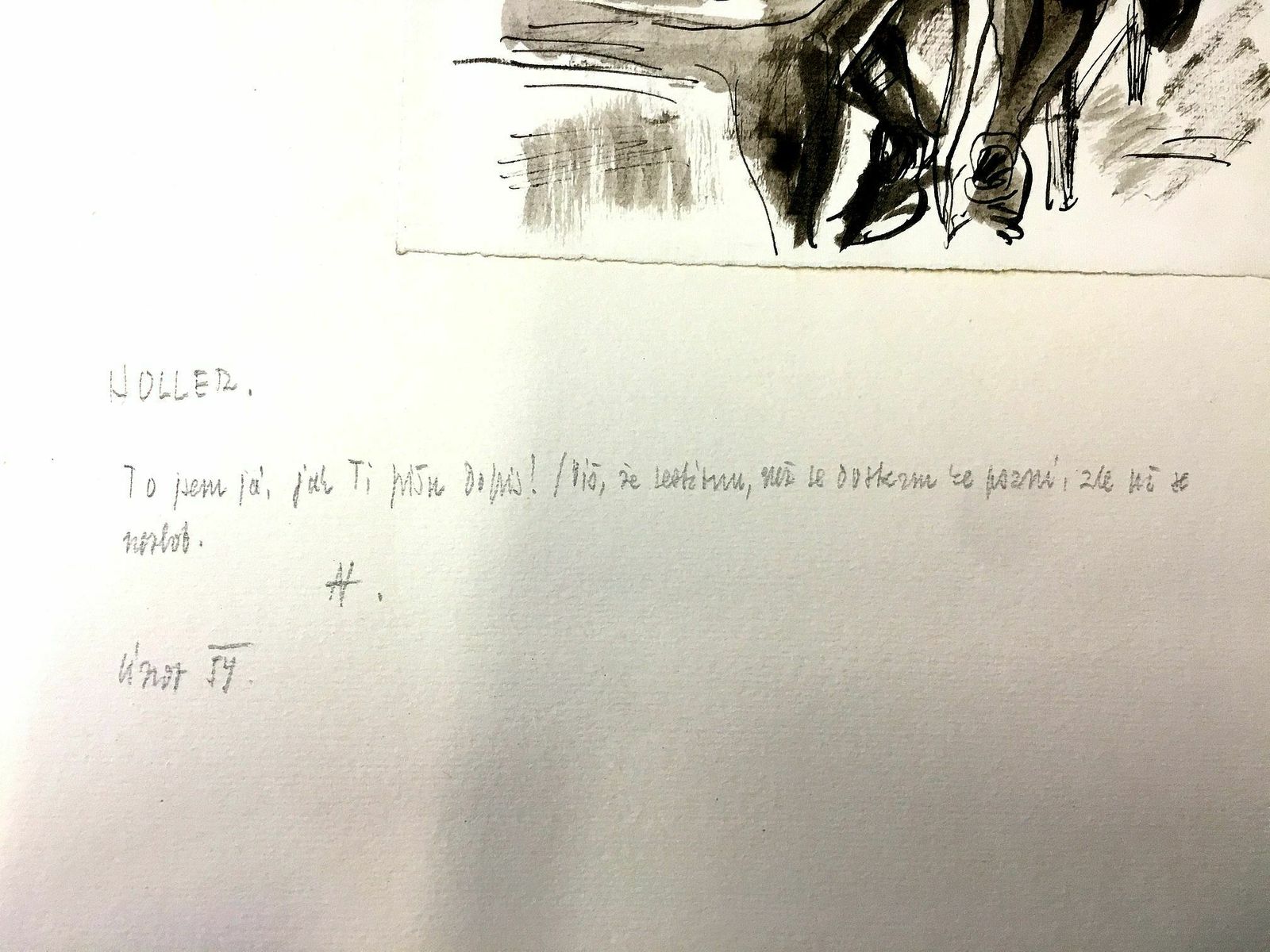 Drawing "That's Me" Josef Holler (1903–1982) photo for sale