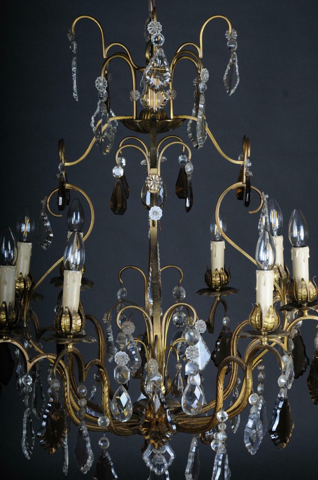 Antique French Baroque Chandelier, Circa 1930 photo for sale