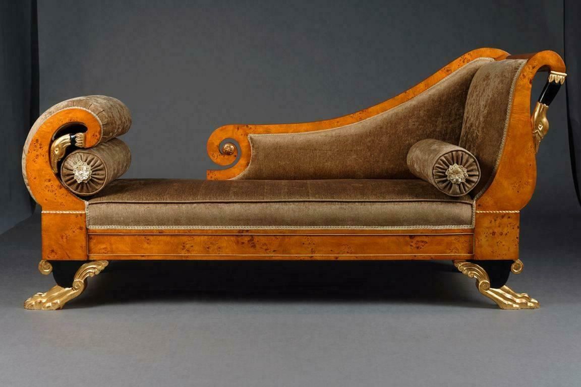 20th Century Classizim Style Empire Swan Chaise Longue photo furniture
