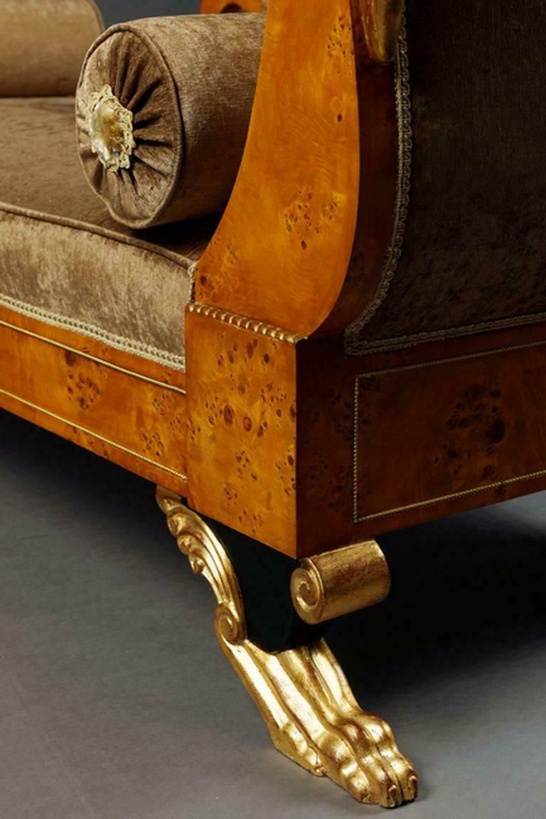 20th Century Classizim Style Empire Swan Chaise Longue photo vintage
