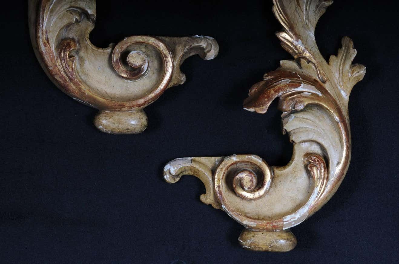 18th Century Baroque Ornamental Elements Gilded Wood photo furniture