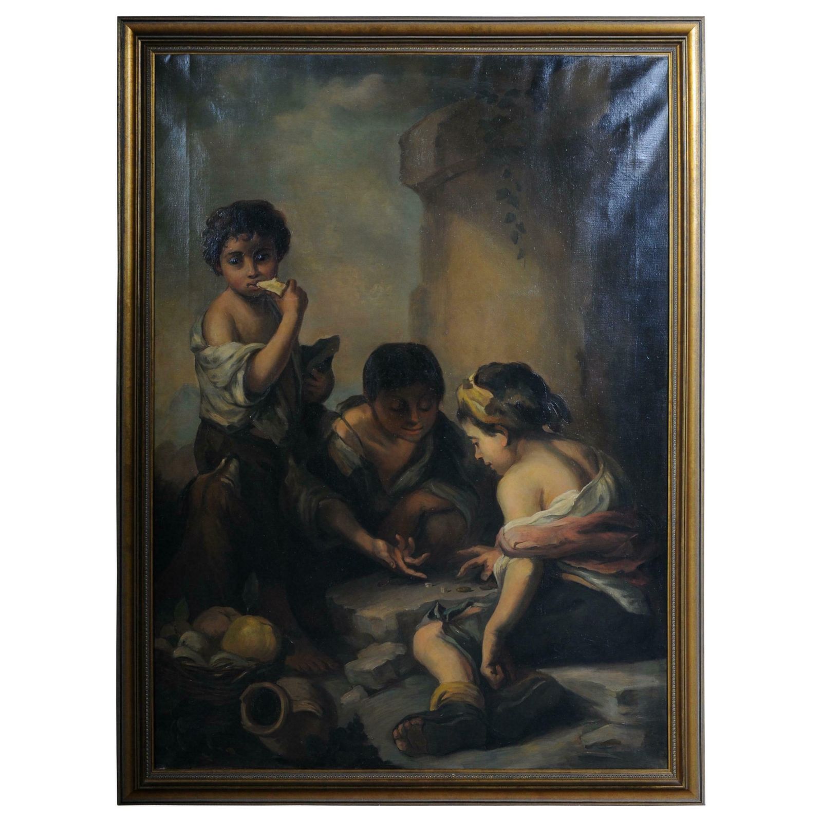 Great Painting Grapes And Melon Eaters After Esteban Murillo Oil Of Canvas photo furniture