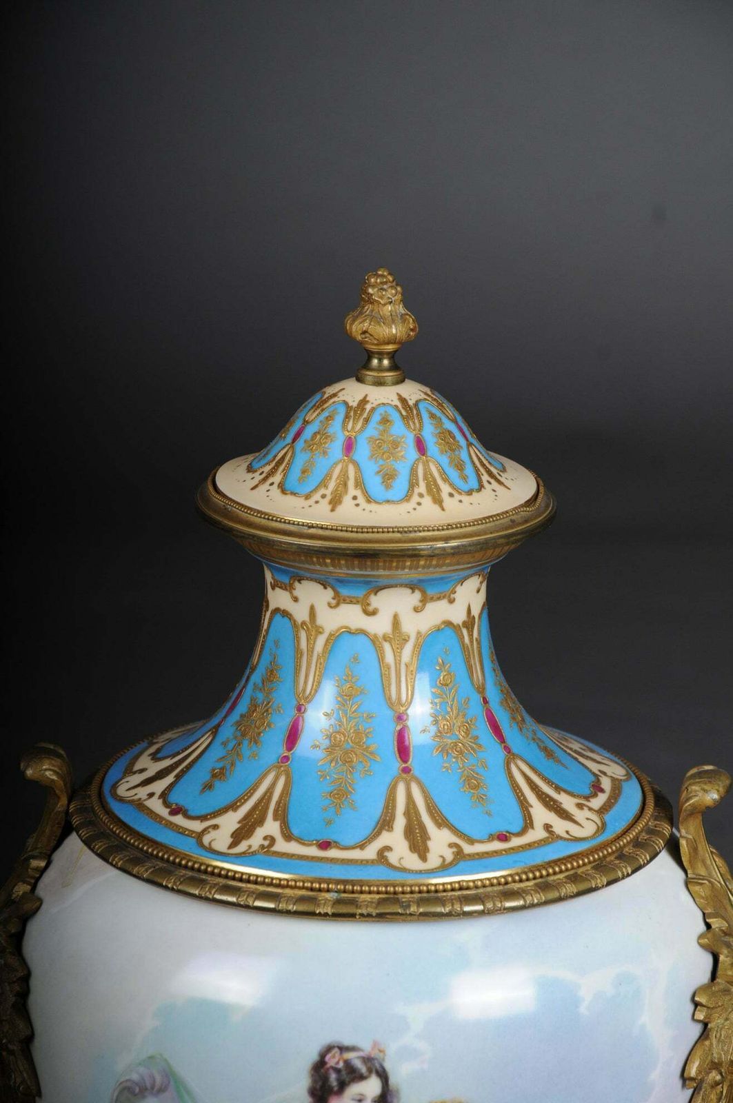 19th Century Monumental Sèvres Vase With Bronze Mounting photo furniture