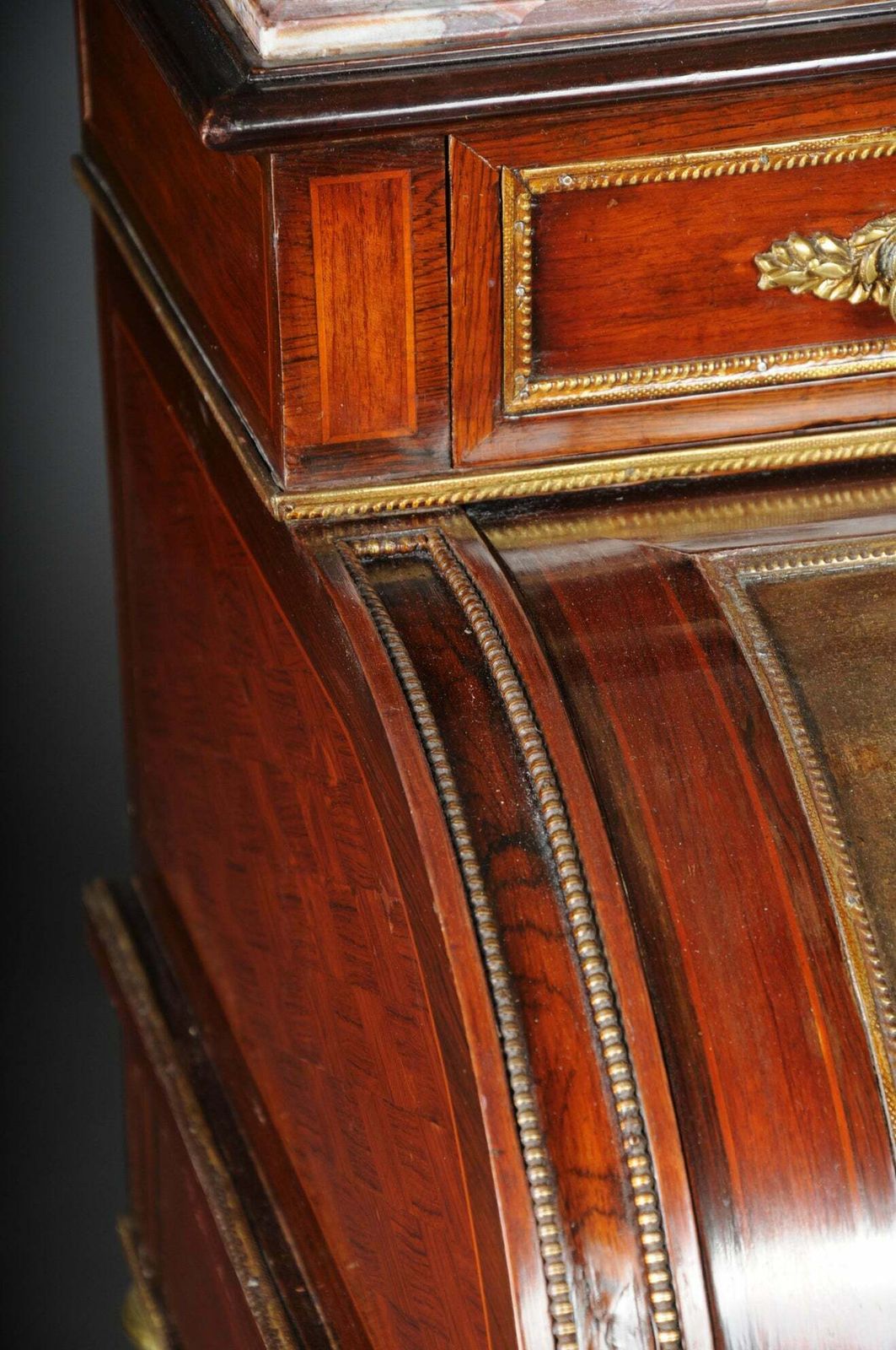 photo vinterior Impressive Rolling Secretary In Louis XVI 20th Century  Mahogany