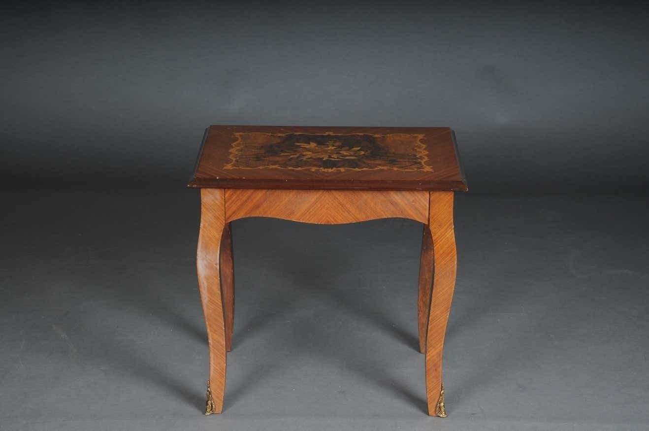 20th Century Inlaid Baroque Side Table photo furniture