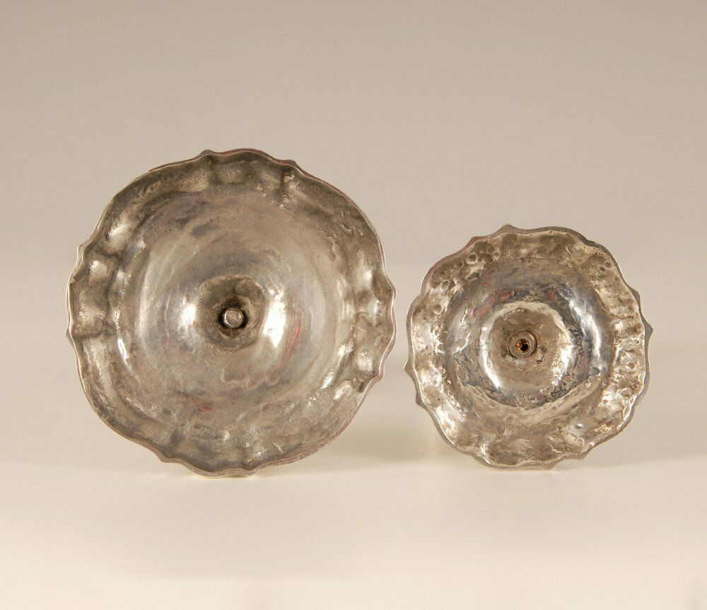 18th Century Sterling Silver Italian Rococo Style Candelabra, Set Of 2 photo Lighting