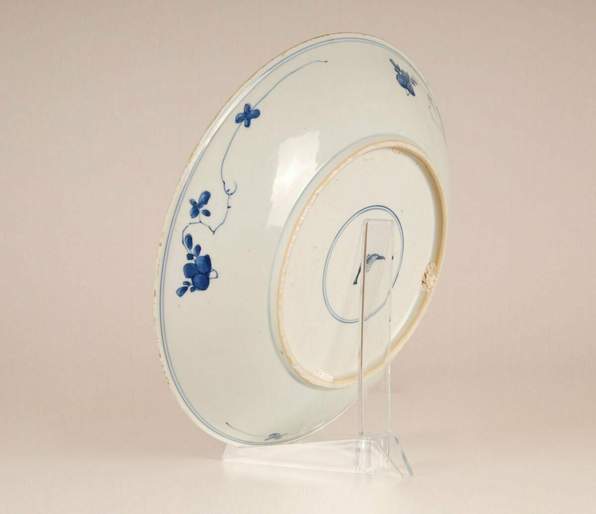 Antique Chinese Kangxi Period Blue & White Porcelain Charger Plate, 1600s photo buy