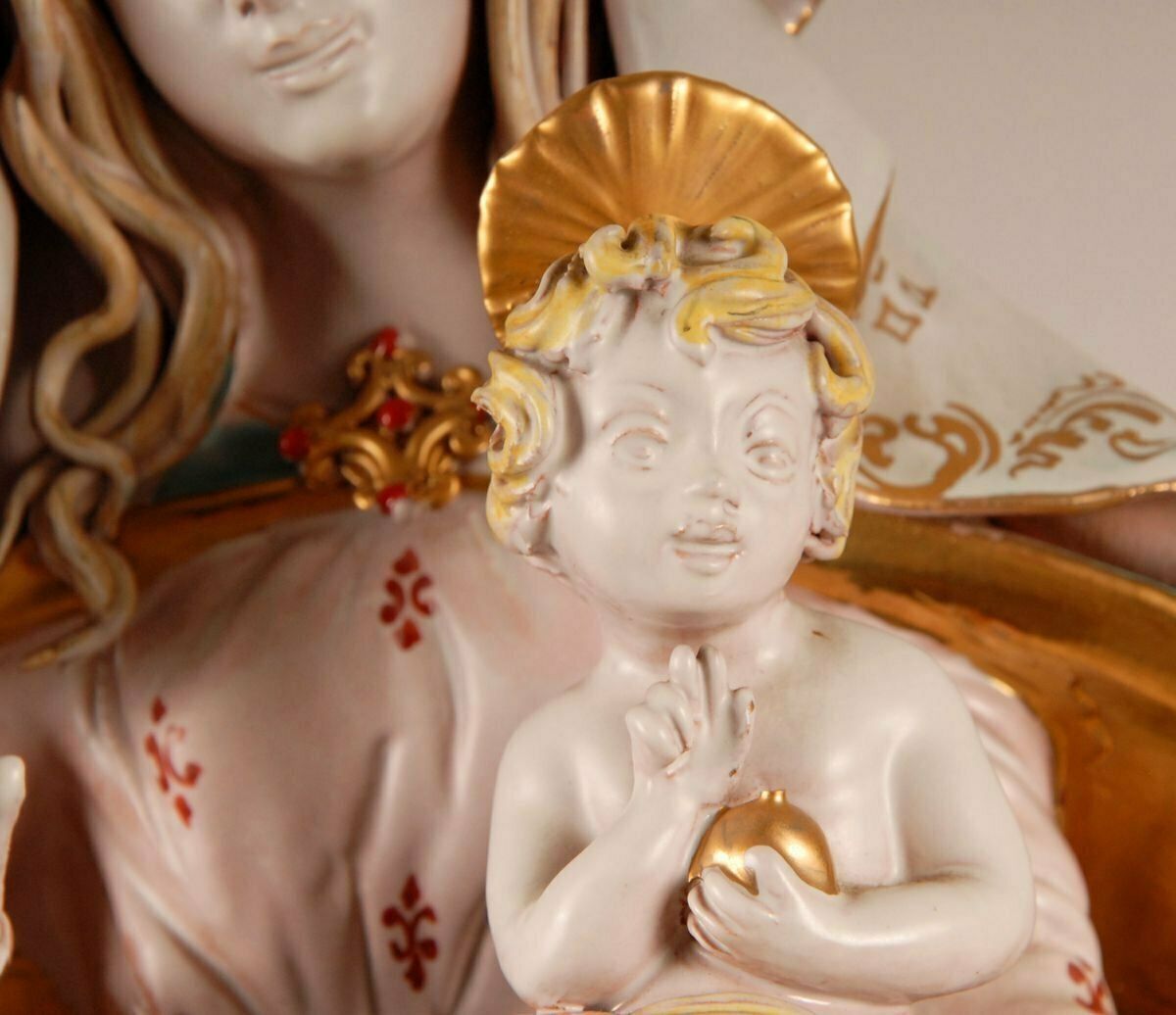 Mid Century Italian Madonna & Child Sculpture By Eugenio Pattarino, 1960s photo Home Decor